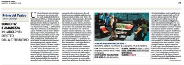 ADOLPHE - Recensione di Valeria Ottolenghi, Gazzetta di Parma 16.02.16