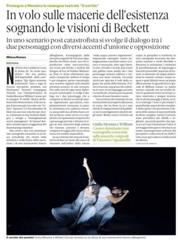 Gazzetta del Sud_14/09/2021 Sezione SICILIA_SPETTACOLI